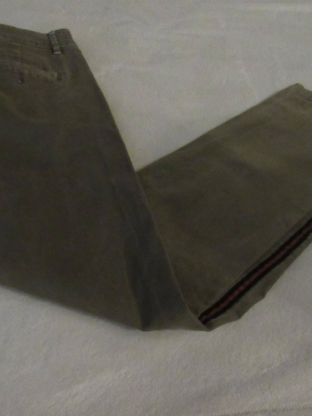 Chino by Anthropologie Green Stripe Relaxed Size 29 USED